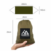 TERRAN Camping Hammock with Mosquito Net ARMY GREEN