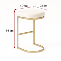 Interior Ave - Royale Oatmeal Tweed Linen Kitchen Bar Stool