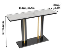 Interior Ave - Pandora Stone Marble Console - Marble & Black