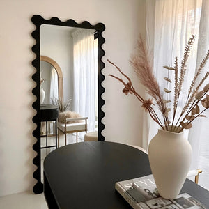 Interior Ave - Freya Scallop Mirror - Black - Large Full Length Mirror