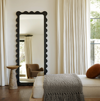 Interior Ave - Freya Scallop Mirror - Black - Large Full Length Mirror