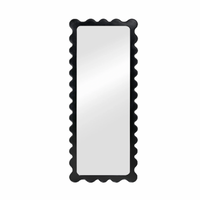 Interior Ave - Freya Scallop Mirror - Black - Large Full Length Mirror