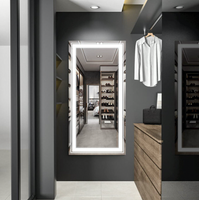 Interior Ave - LED Rectangle Frameless Salon / Bathroom Wall Mirror - 100 x 60cm
