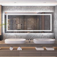 Interior Ave - LED Rectangle Frameless Salon / Bathroom Wall Mirror - 120 x 60cm