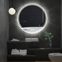 Interior Ave - LED Round Frameless Salon /  Bathroom Wall Mirror - 60cm