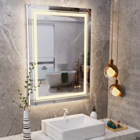 Interior Ave - 50 x 70cm Rectangle Frameless LED Bathroom Mirror