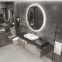 Interior Ave - LED Round Frameless Salon / Bathroom Wall Mirror - 80m