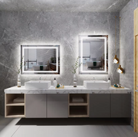 Interior Ave - LED Rectangle Frameless Salon / Bathroom Wall Mirror - 80 x 60cm