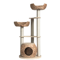 Whisker Wonderland Premium Eco Bamboo Cat Tree Large - Natural Bamboo Structure, Safe & Stable, Multi-Functional Cat Furni...