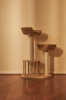 Whisker Wonderland Premium Eco Bamboo Cat Tree Medium - Natural Bamboo Structure, Safe & Stable, Multi-Functional Cat Furn...