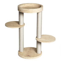 Whisker Wonderland Premium Eco Bamboo Cat Tree Small - Natural Bamboo Structure, Safe & Stable, Multi-Functional Cat Furni...