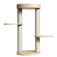 Whisker Wonderland Premium Eco Bamboo Cat Tree Small - Natural Bamboo Structure, Safe & Stable, Multi-Functional Cat Furni...