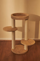 Whisker Wonderland Premium Eco Bamboo Cat Tree Small - Natural Bamboo Structure, Safe & Stable, Multi-Functional Cat Furni...