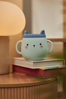 Whisker Wonderland Innovative Hydroponic Cat Grass Growing Mug - Blue | Soil-Free, Digestion & Hairball Aid, Eco-Friendly ...