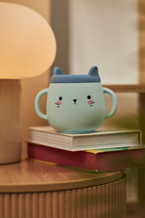 Whisker Wonderland Innovative Hydroponic Cat Grass Growing Mug - Blue | Soil-Free, Digestion & Hairball Aid, Eco-Friendly ...