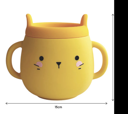 Whisker Wonderland Innovative Hydroponic Cat Grass Growing Mug - Yellow | Soil-Free, Digestion & Hairball Aid, Eco-Friendl...