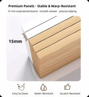 Multi-Storage Nightstand White Wood Combo Three Drawers Open Shelves 3-Tier