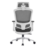 Elena High Back Fabric Seat Ergonomic Office Chair In Grey