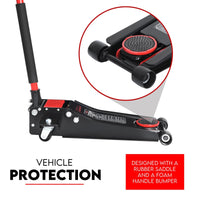 3 Ton Hydraulic Floor Jack 3T Trolley Low Profile Car Track Quick Lifting 75-500mm