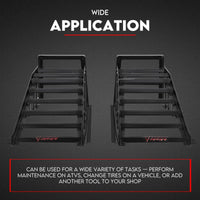 Heavy Duty Portable Car Loading Ramp Set 2000kg Maintenance Steel Frame Pair