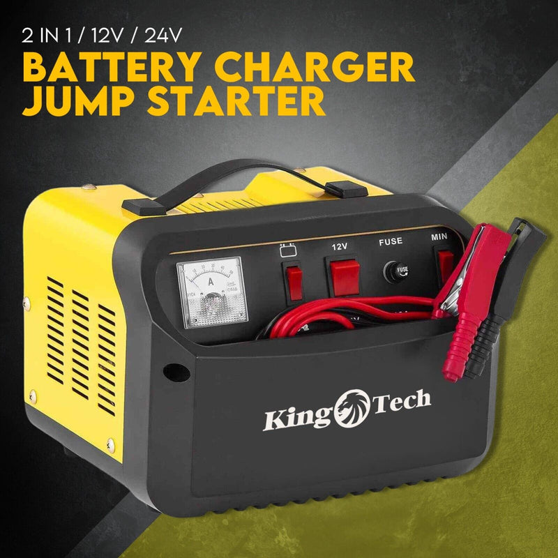 2IN1 Car Battery Charger Jump Starter 12V 24V 40A ATV Boat Tractor Kings Warehouse Australia