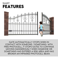 Full Solar Automatic 40W Double Swing Gate Opener Remote Keypad Control