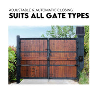 Double Swing Gate Opener Automatic Full Solar Power Kit Remote Control