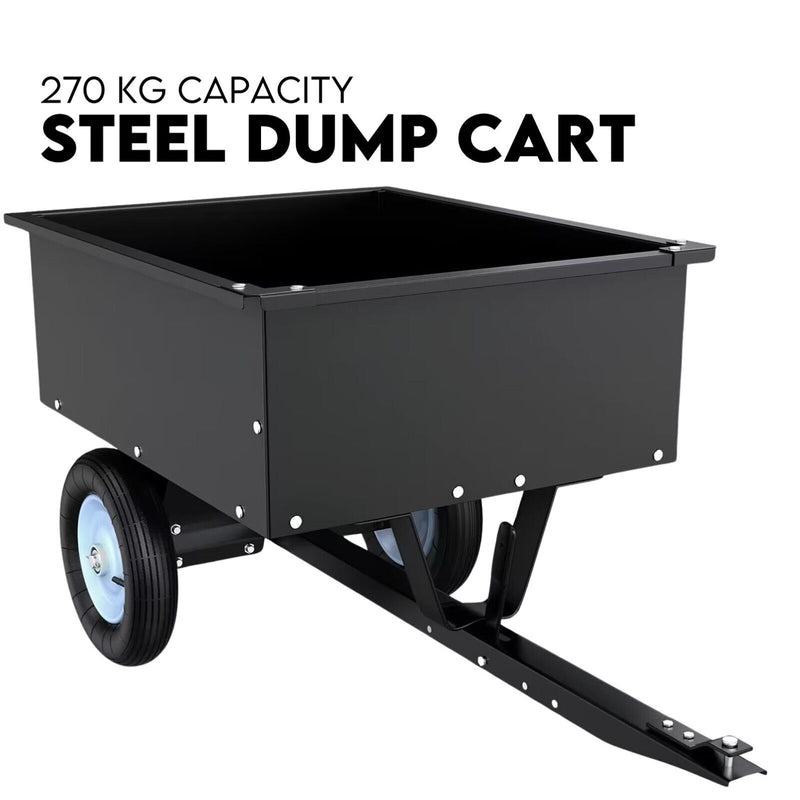 Steel Dump Cart Garden Tipping Trailer Kings Warehouse Australia