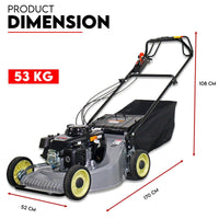 LAWN MOWER SELF PROPELLED 21" WITH A 5.5HP HONDA ENGINE ALLOY BODY MULCHING