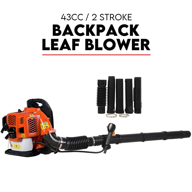 Petrol Leaf Blower 2 Stroke 42.7cc Backpack Commercial 540km/H Kings Warehouse Australia