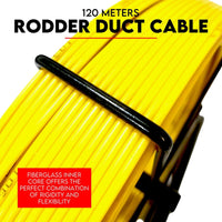 120M×6MM Fish Tape Puller Fiberglass Wire Cable Running Duct Rodder