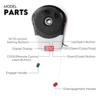 Automatic Roller Door Opener Garage Powerful 1200N Motor Garage 22m&sup2; Rolling AU