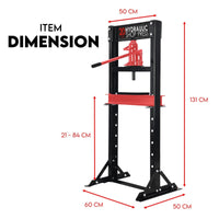 20 Ton Hydraulic Shop Press Workshop Jack Stand Bending Tool