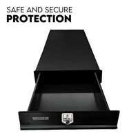 Under Tray Body Tool Box Trundle Drawer 1500 Long UTE Truck ToolBox Black