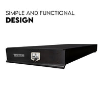 Under Tray Body Tool Box Trundle Drawer 1500 Long UTE Truck ToolBox Black