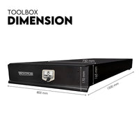 Under Tray Body Tool Box Trundle Drawer 1500 Long UTE Truck ToolBox Black
