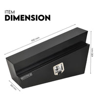 Under Tray Tool Box Underbody Pair Set 900mm Black Steel