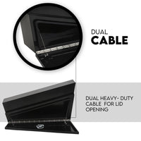 Under Tray Tool Box Underbody Pair Set 900mm Black Steel