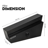 Under Tray Tool Box Underbody Pair Set 900mm Black Steel