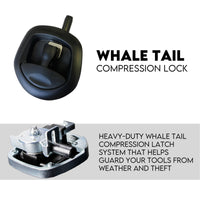 Under Tray Tool Box Underbody Pair Set 750mm White Steel