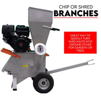 15HP Engine Wood Chipper Garden Mulcher Shredder Mulch Chip Tree Branch