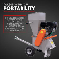 15HP Engine Wood Chipper Garden Mulcher Shredder Mulch Chip Tree Branch