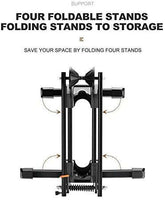 Bike Stand Foldable Portable- Rockbros Aluminum Alloy Light Weight 1.6gk Garage House Shed Bike Wheel Holder Portable