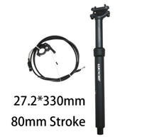 ZOOM SPD-802 Adjustable Height via Thumb Remote Lever - Internal Cable 27.2mm Diameter 80mm Travel Dropper Seatpost