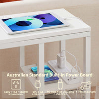 Casadiso Bedside Table with Integrated Power Board - White (Casadiso Mintaka Pro)