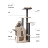 HONEYPOTCAT Grand Cat Mansion With Space Capsule - 148cm