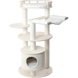 HONEYPOTCAT Enduring Comfort Sisal & Wood Tree - 128cm