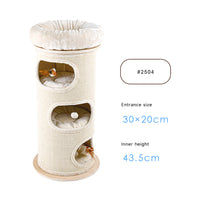 HONEYPOTCAT Cosy Sisal Barrel With Plush Top - Deluxe 115cm