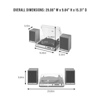 C72 Crosley Record Vinyl Shelf Turntable