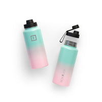 Iron Flask Wide Mouth Bottle with Spout Lid, Bubble Gum - 32oz/950ml